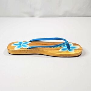 Hard Wood Hand Painted Sandals Size 8